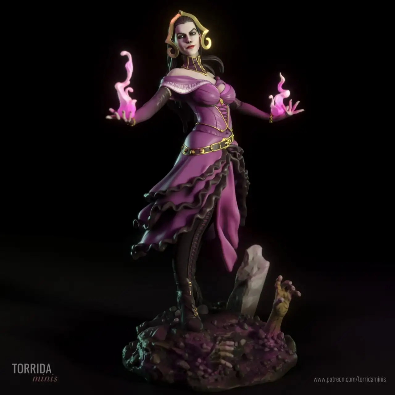 Resin Model Figure, 1/24 Scale Fire Element Woman, GK, Unassembled and Unpainted Kit, 3D DIY Toy