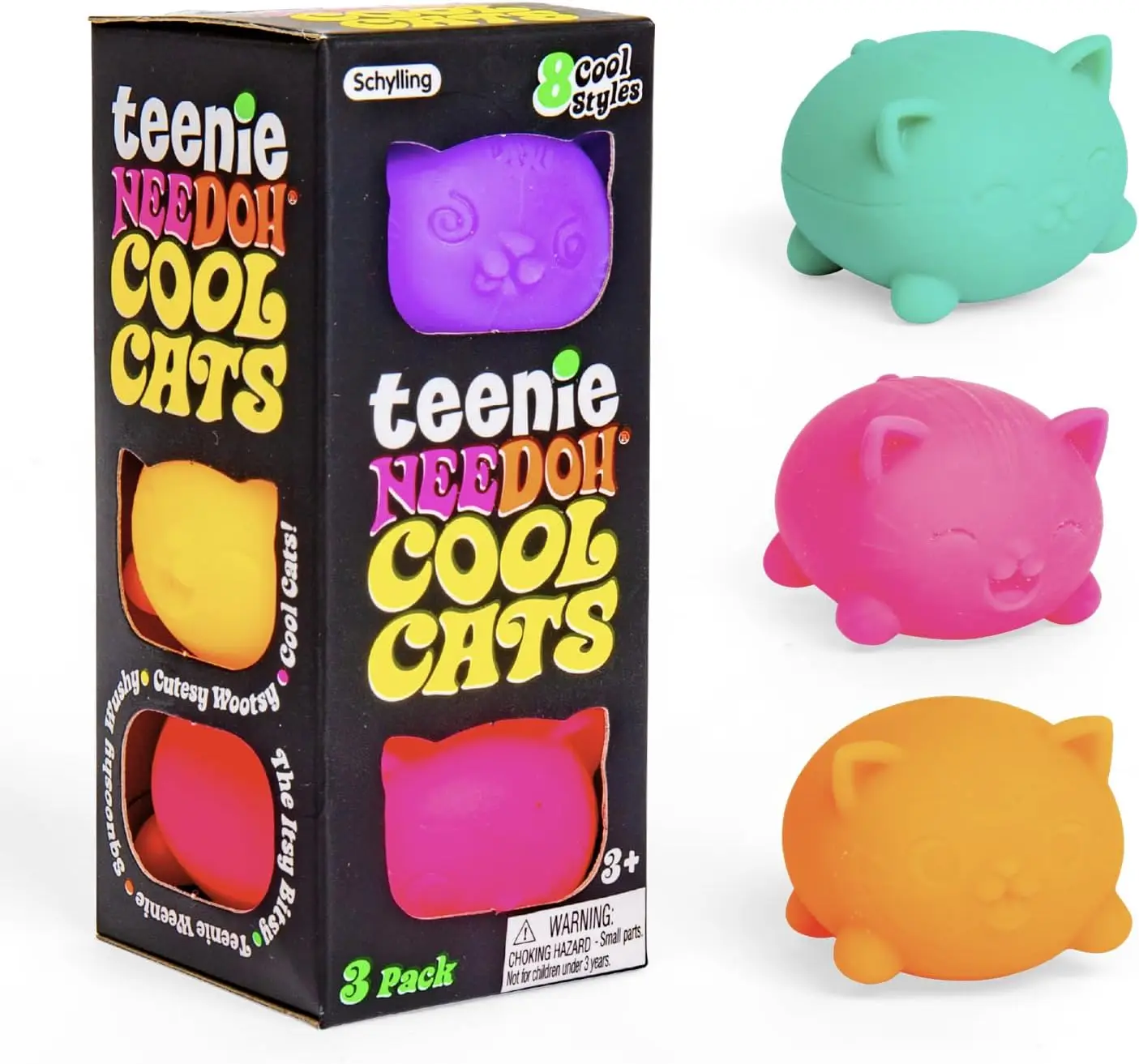 

Сенсорная игрушка-антистресс с 3 мини-шариками Groovy Globs, шириной 1,5 дюйма, цвет может отличаться - идеально подходит для снятия стресса и развлечения