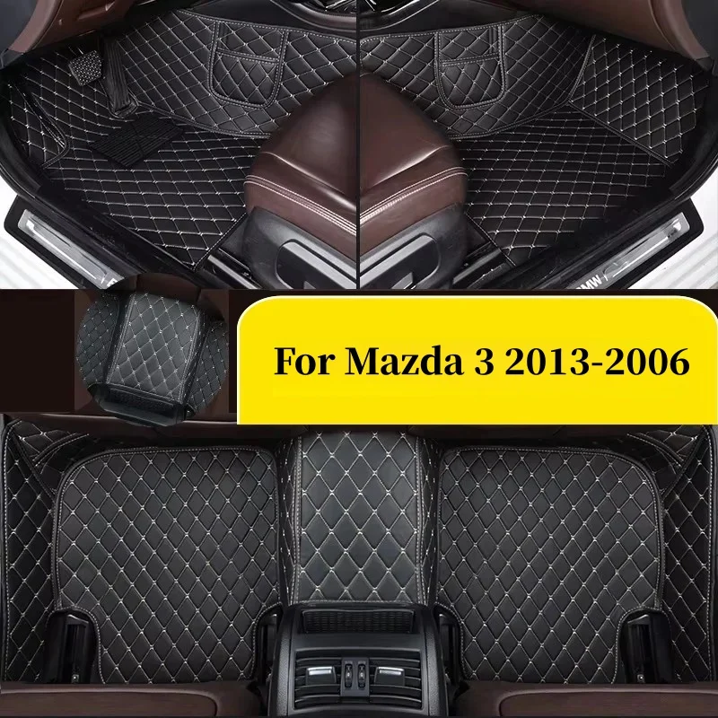 

customization Car Floor Mats Special Artificial Leather Carpet For Mazda 3 2013 2012 2011 2010 2009 Interior Car Mat Accessories