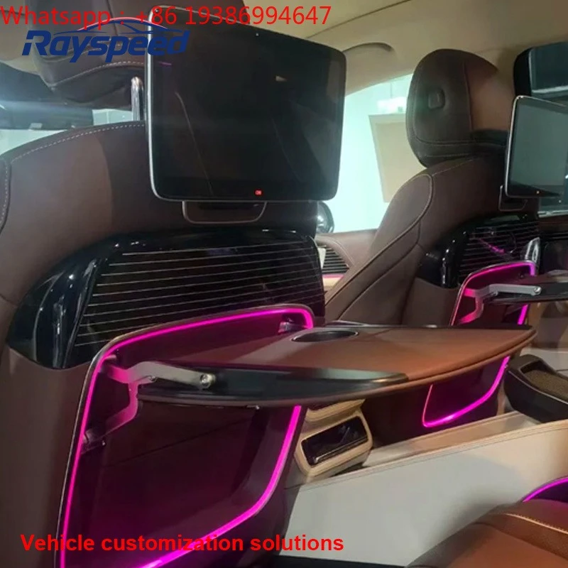 For Luxury High Quality Upgrading W222 Rear Seat Folding Tables Rear Seat with Table for Mercedes Benz GLS480 GLS600