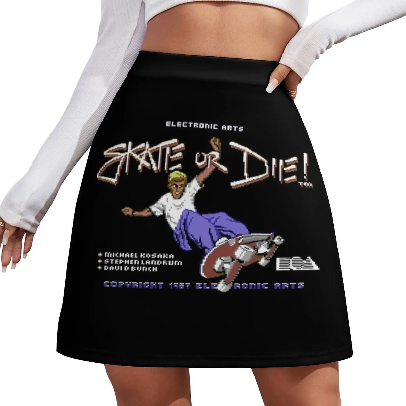 Skate or The C64 Retro, Nerd, Cult, Game Mini Skirt summer clothes sexy short mini skirts dress korean summer clothes Mini Skirt