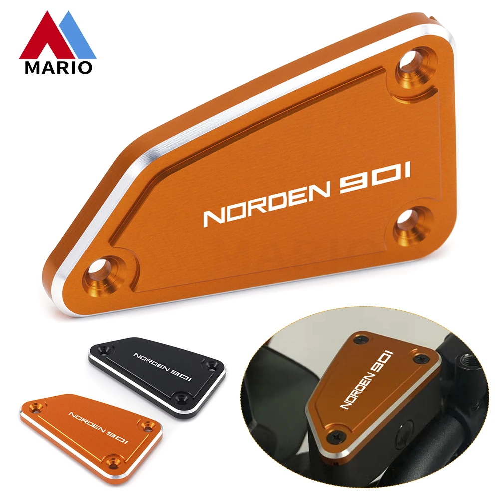 

Motorcycle Accessories CNC Front Brake Fluid Cylinder Master Reservoir Cover Cap For Norden 901 Logo Norden901 2022 2023 Black