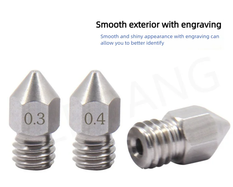 1,75 mm MK8 Edelstahldüse Extruder Druckkopf für Anet A8 A8Plus CREALITY Ender 3 3S Pro V2 CR10 3D-Drucker 0,2–1,0 mm – Detail 5