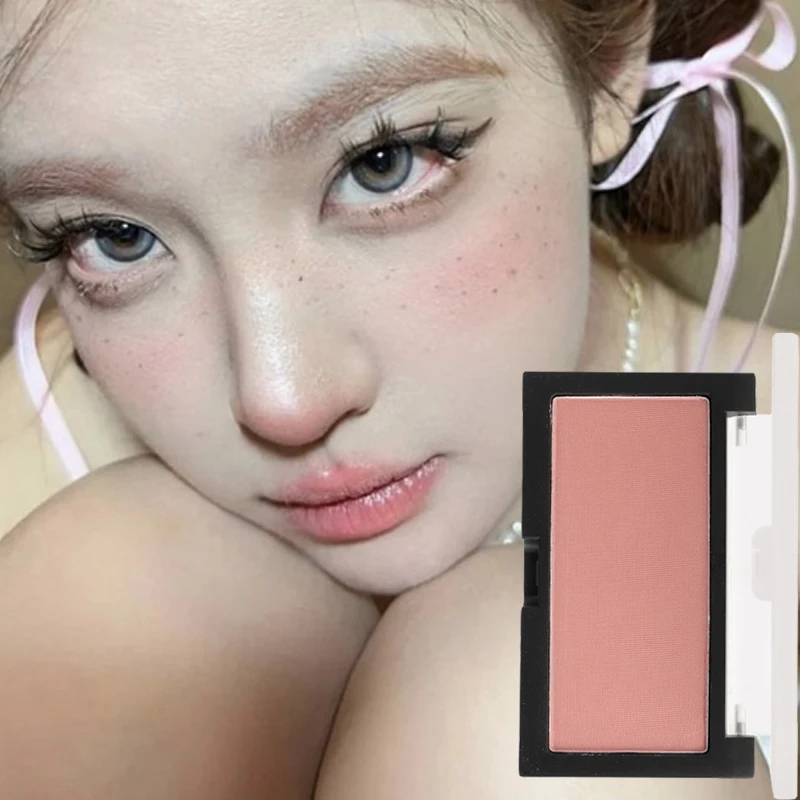 Palette di fard monocromatiche Soft Face Brightening Contouring Shadow fard Powder Peach Pink Cheek Tint cosmetici per il trucco coreano