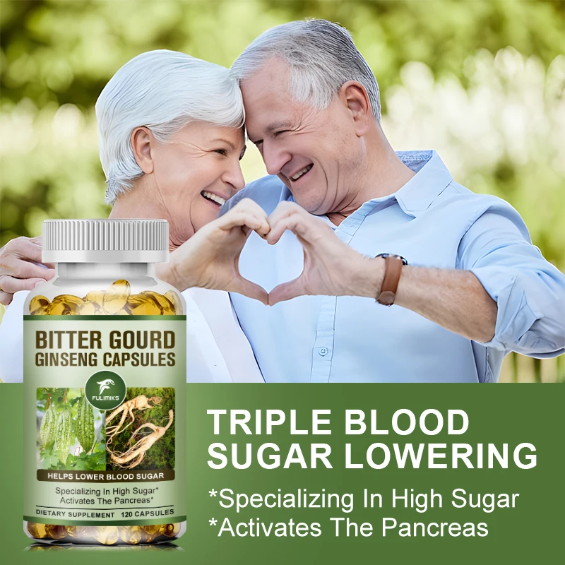 Bitter Melon Capsules, with Ginseng & Chromium, Supports Glucose Regulation, Healthy Metabolism & Long-Term Blood Sugar Balance