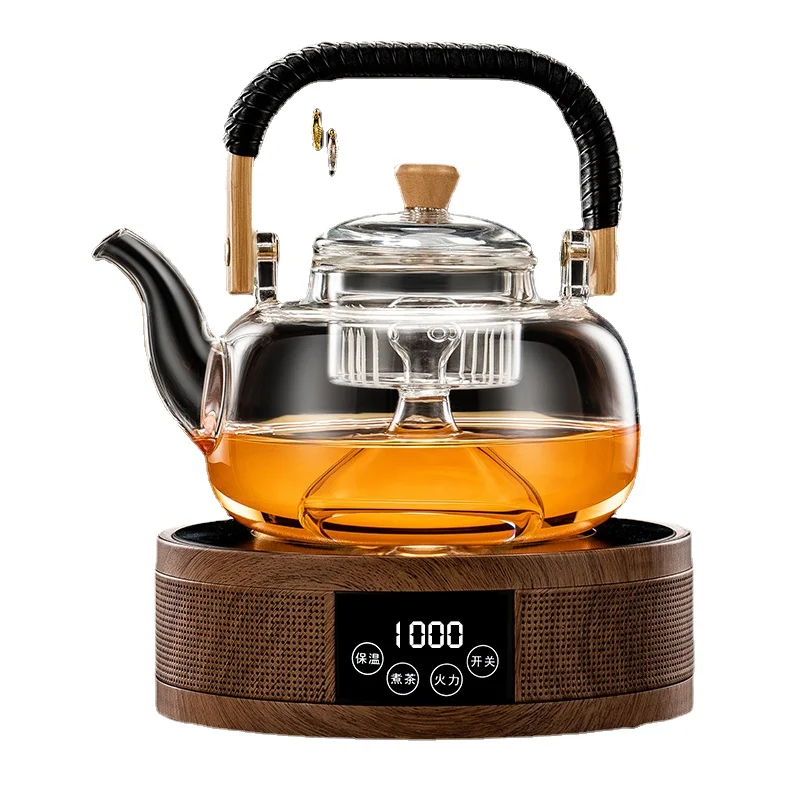 YY Cooking Teapot Electric Ceramic Stove Heating Glass Kettle Household Tea Set