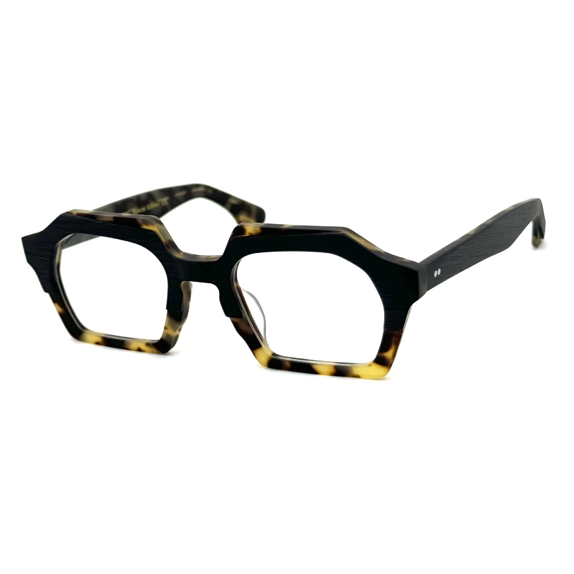 With Case Handmade Wood Square Vintage Retro Optical Fame Man Women Original Quality Acetate With Metal Eyeglass 577