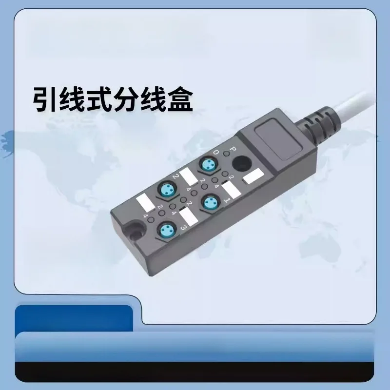 Lead type 8-position M8 sensor splitter junction box, central distributor, splitter module, single and double channels