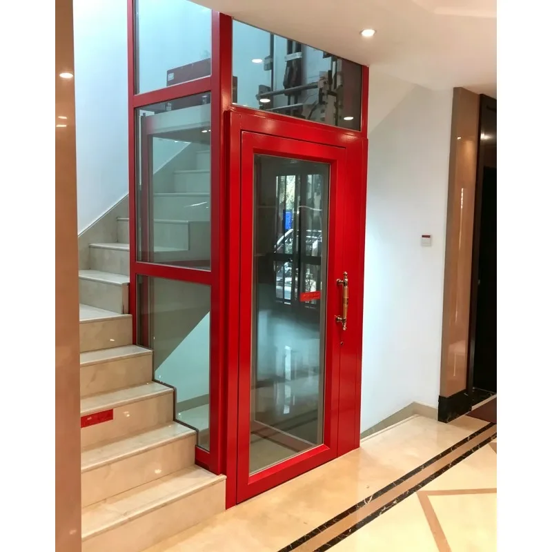 Hydraulic 2/3/4 Floor Passenger Lift Shaftless Lift Pitless Lift Personal Elevator for Home House Glass Shaft Elevator for Villa