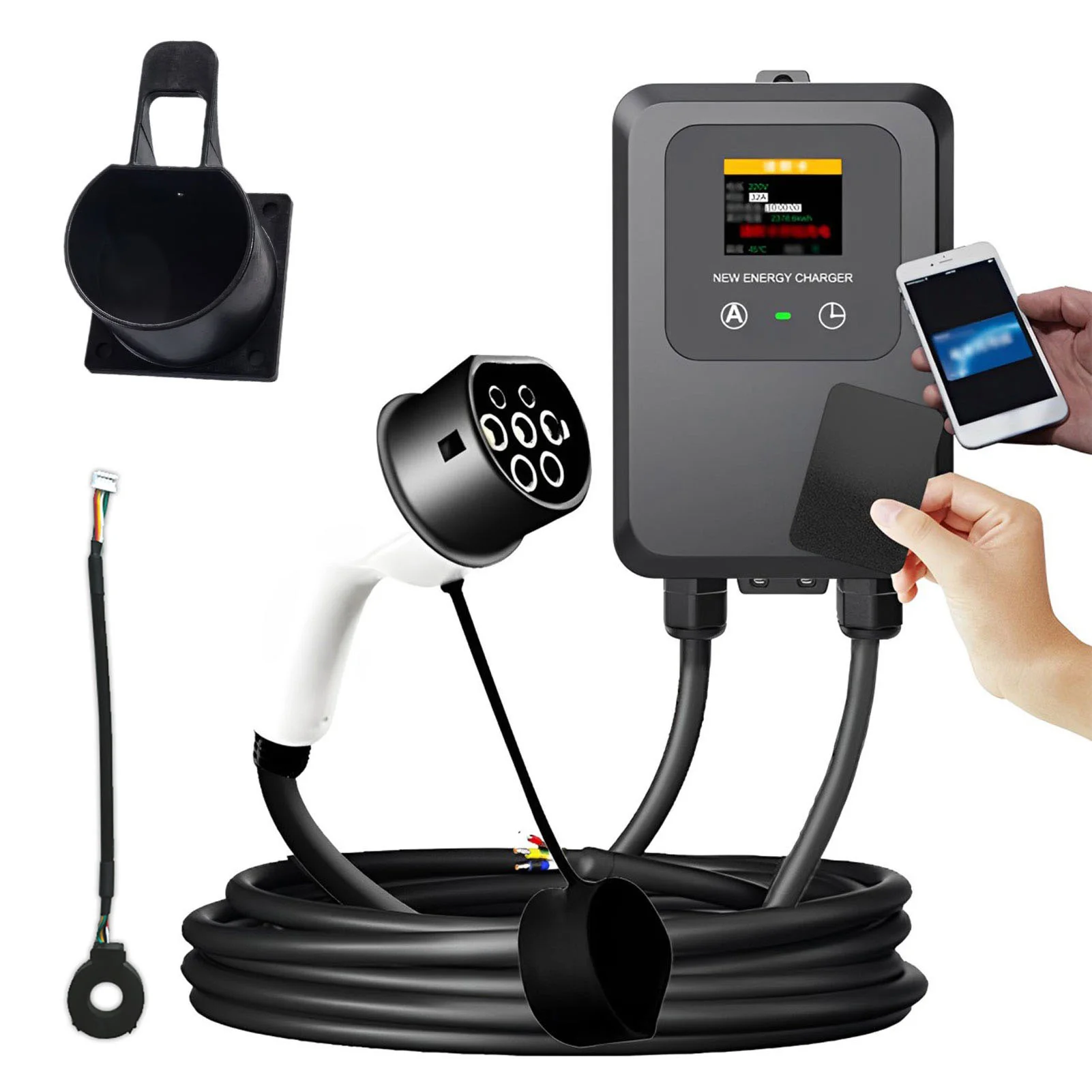 

EV Charging Station 5M 7KW 32A With 6ma DC RCD Function EV Charging Station EV Charging Station 5M Car Home EV