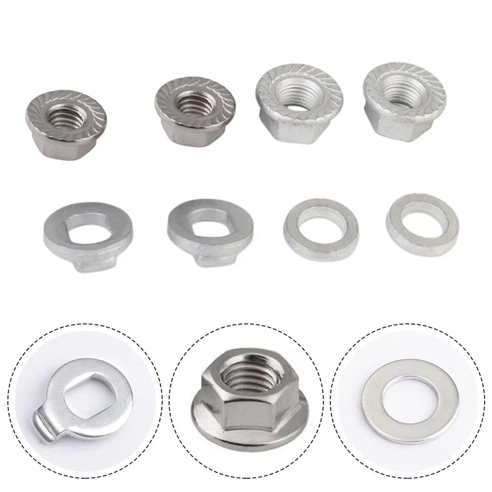 12mm Steel E-bike Hub Motor Nuts Safety Washer Front Or Rear Hub Motor Electric Bike Scooter Bicycle Replacement Nut Ebike Parts