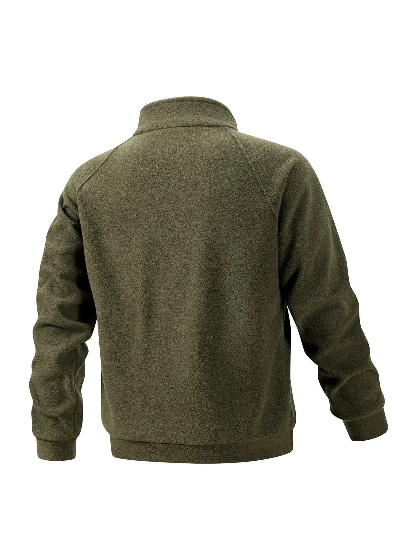 Mens Stand Collar Zip Detail Pullover Top Tactical Long Sleeve Sweatshirt With Functional Arm Pocket