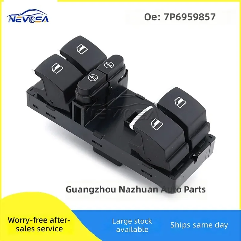 For VW Touareg Sharan Window Lift Switch 7P6959857 Glass Lifter Control Button Master Power Window Regulator