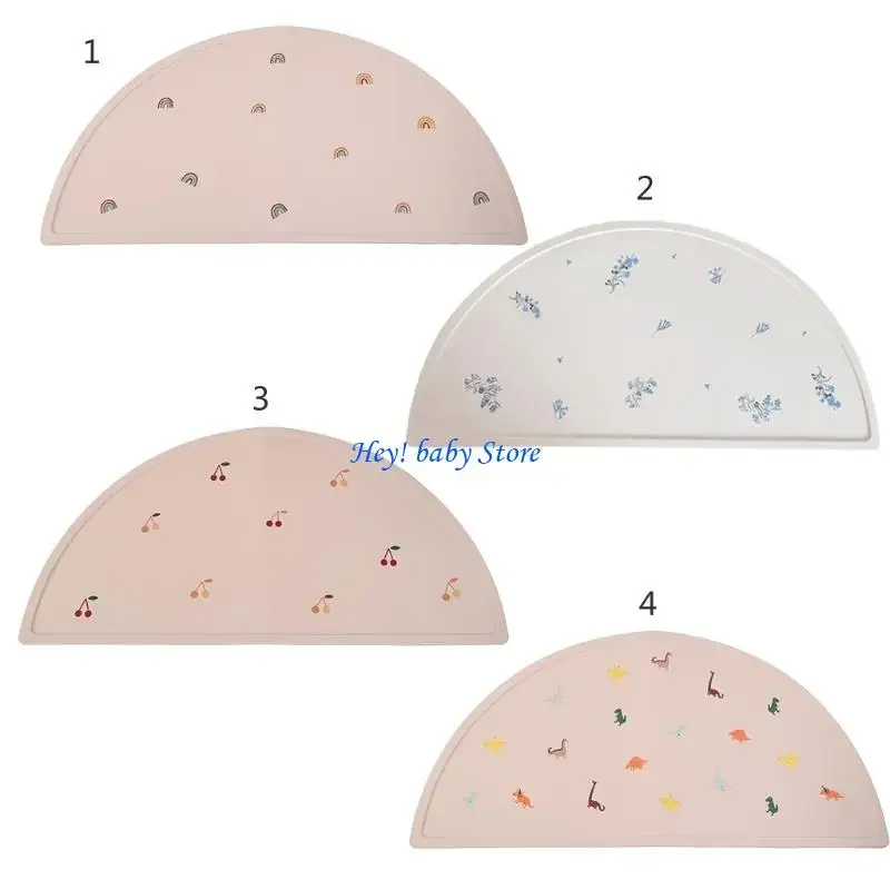 

Q1FE Non-Slip Silicone Placemat Baby Feeding Tableware Pads Toddler Tableware Mats