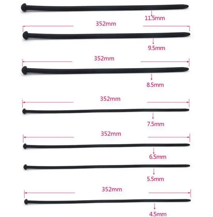 أسود 2 أنواع سيليكون أنبوب الإحليل موسع السبر لعبة استثارة القضيب إدراج الصوت مجرى البول التوصيل الحصان العين قضيب لعبة الجنس للذكور #4