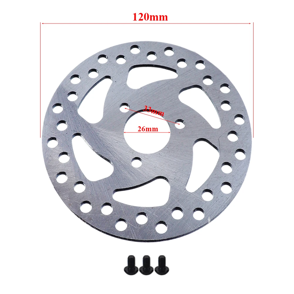 Electric Scooter Cycling Disc Brake Rotor 120mm 3 Hole 6 Hole Brake Rotors with Screws Mounting Hole Spacing 33mm/44mm/48mm