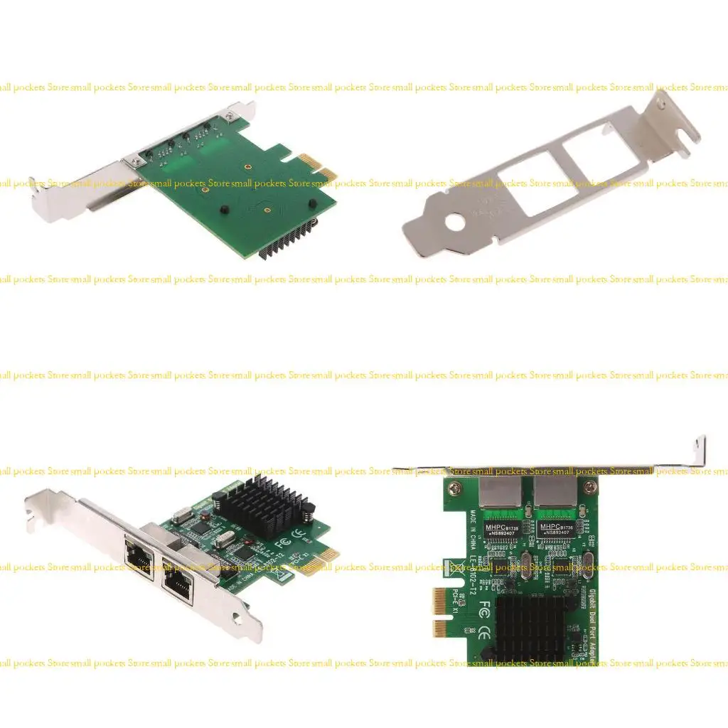 

R1WD 2 Ports PCIE 1000M PCIe Gigabit Ethernet Dual Ports RJ45 Lan Card for Intel 82576EB Pci-e Ethernet