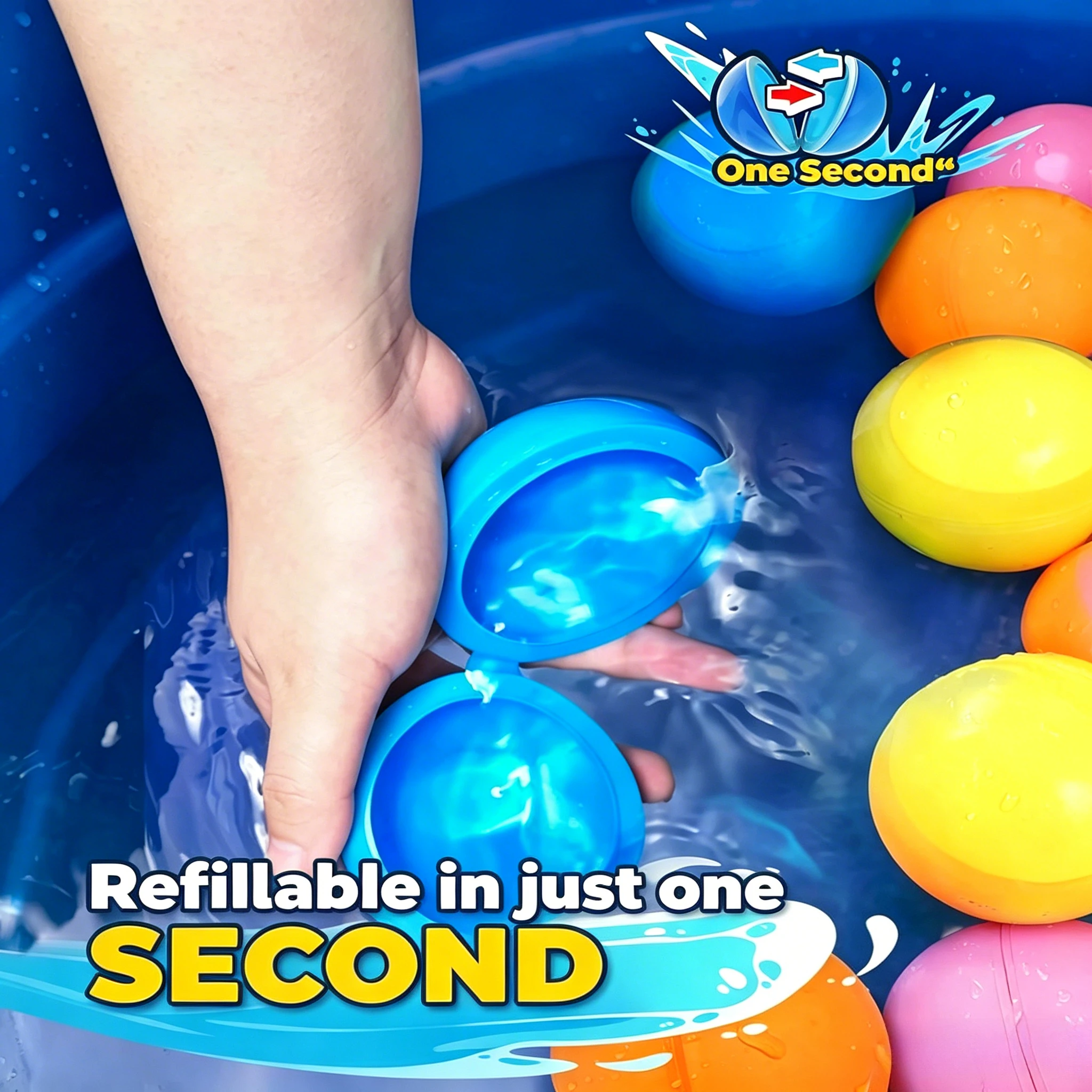 夏の屋外使用に適した再利用可能なシリコン製水風船、素早く水を - Party Games Using Balloons のレビューと価格