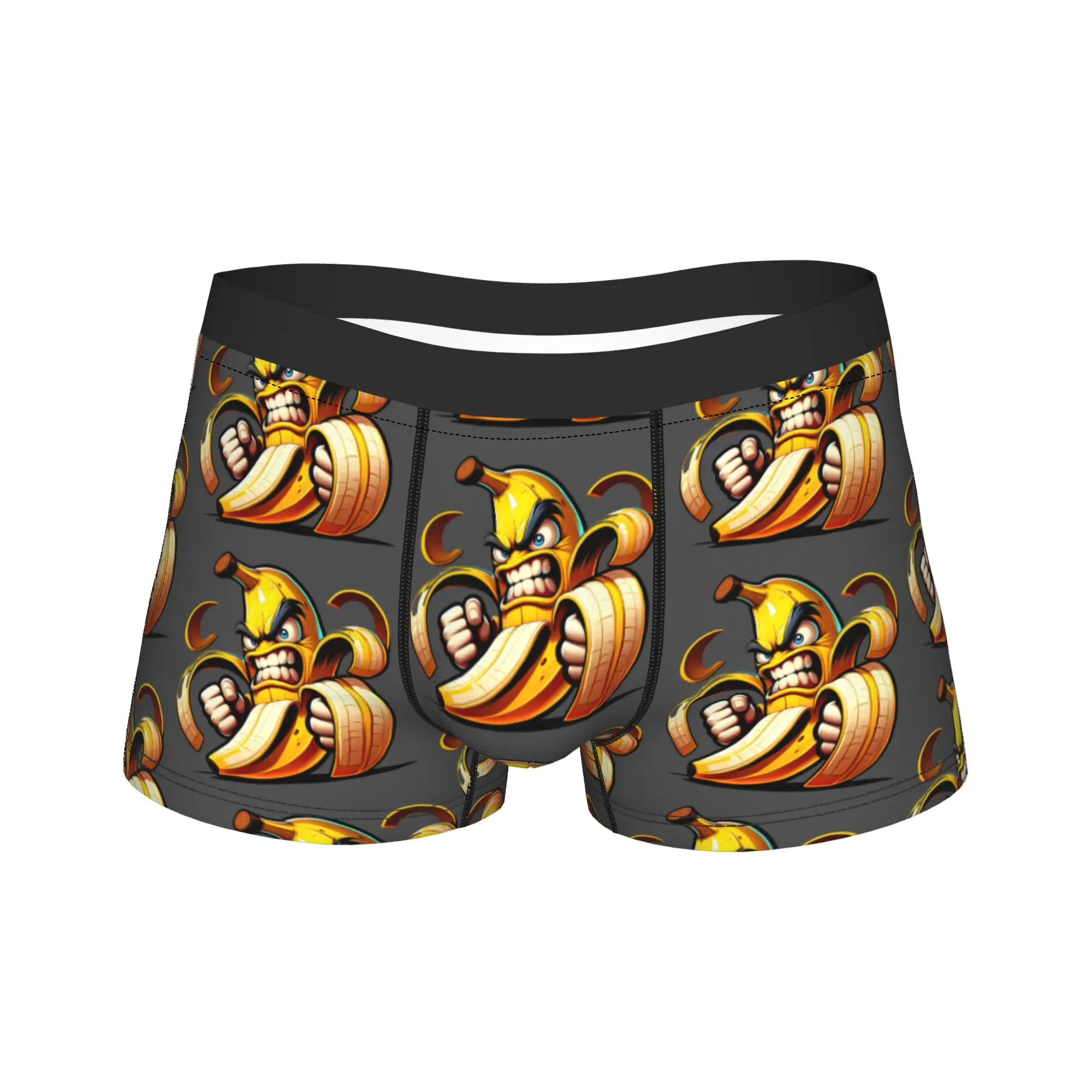 

Banana Brawl Men'S Boxer Briefs, Style Print Breathable Underwear, Comfortable Daily & Casual Wear