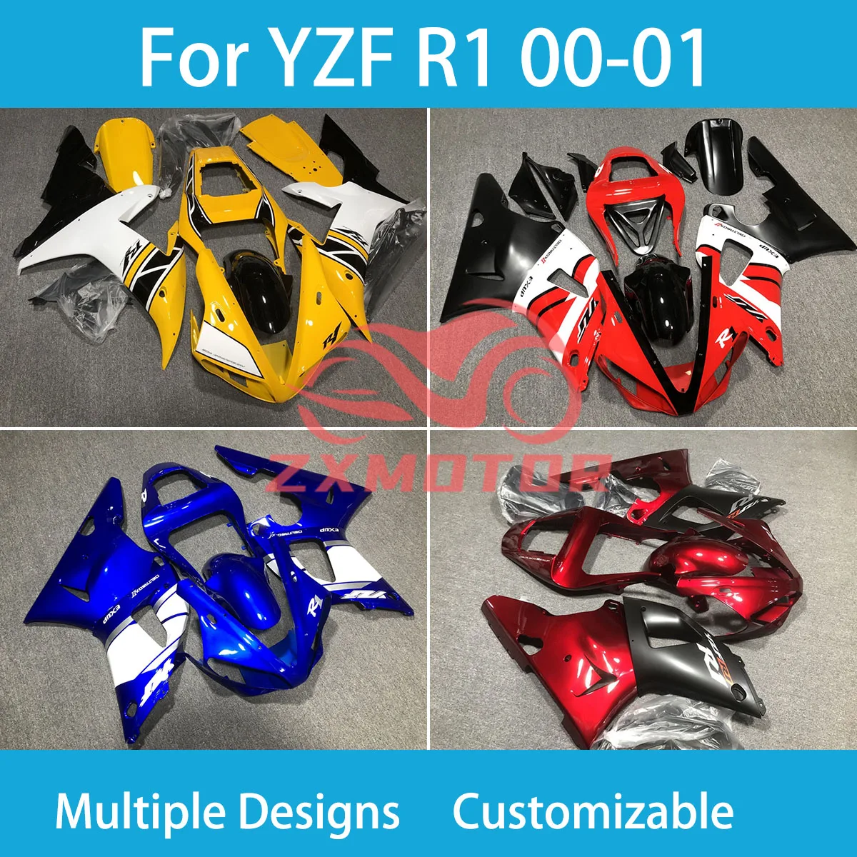 

ABS FairingKit for Yamaha YZF R1 2000 2001 Motorcycle Fairings ZXMT Injection Bodywork Set Full Set Parts R 1 00 01