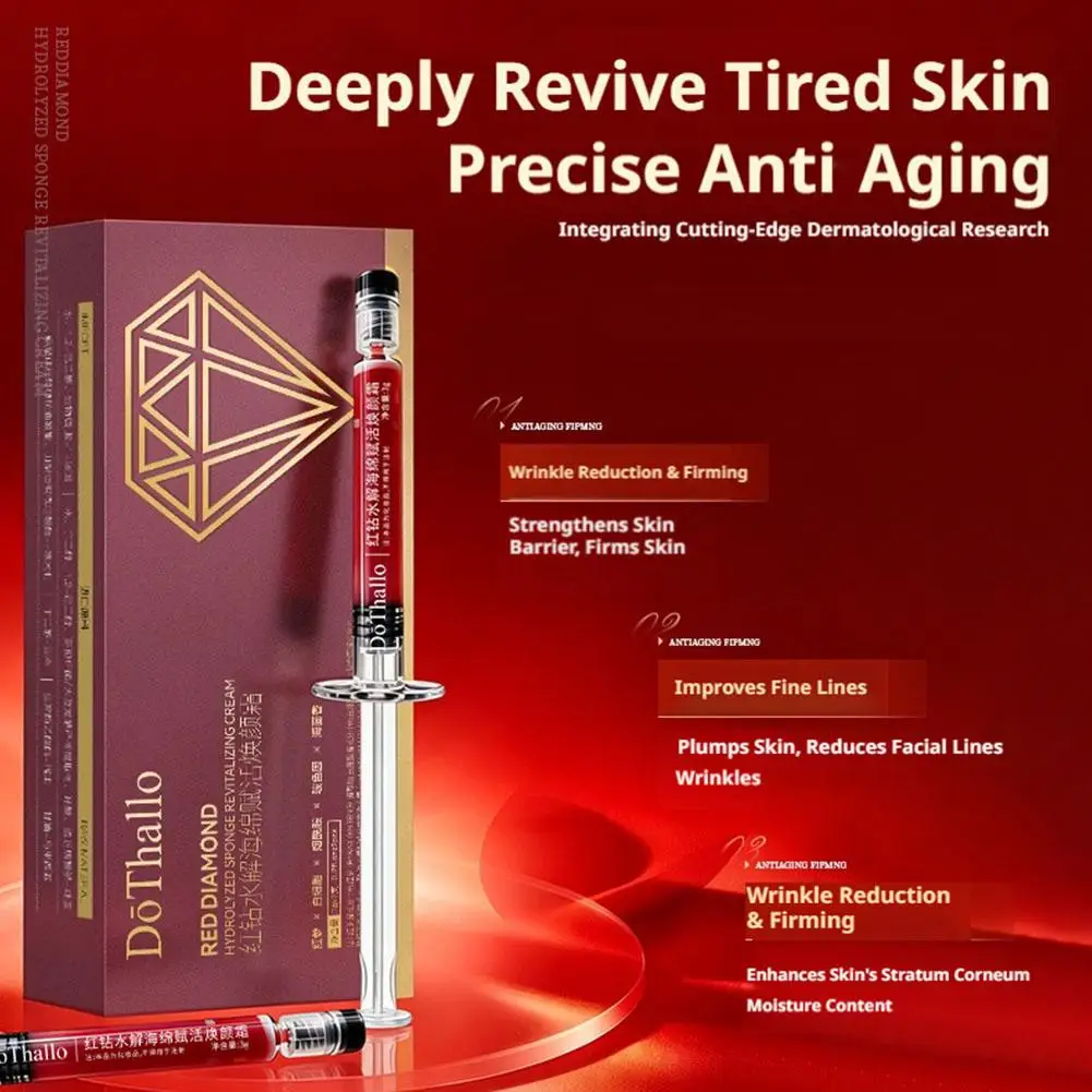 DōThallo Red Diamond Hydrolyzed Sponge Revitalizing Cream, Microcrystal Firming Facial Cream, Smooth & Moisturize Skin