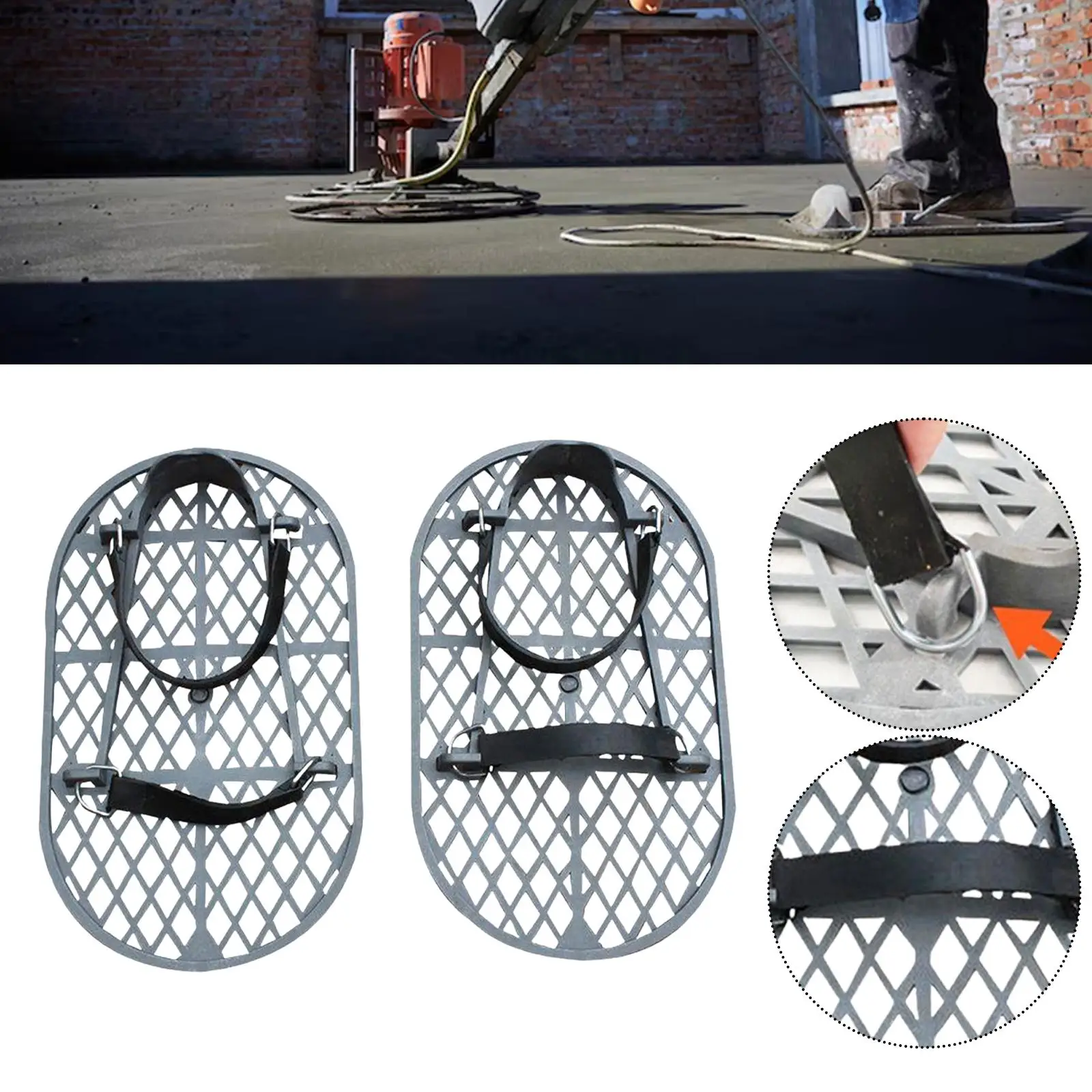 1 زوج الاسمنت مجرفة الأحذية خطاف معدني إغلاق 12.6x7.8 بوصة المضادة للانزلاق ل