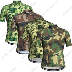 2022 Cycling Jersey Camo Military Short Sleeve Camouflage Cycling Clothing Road Bike Shirt Bicycle Tops MTB Wear Uniform Maillot