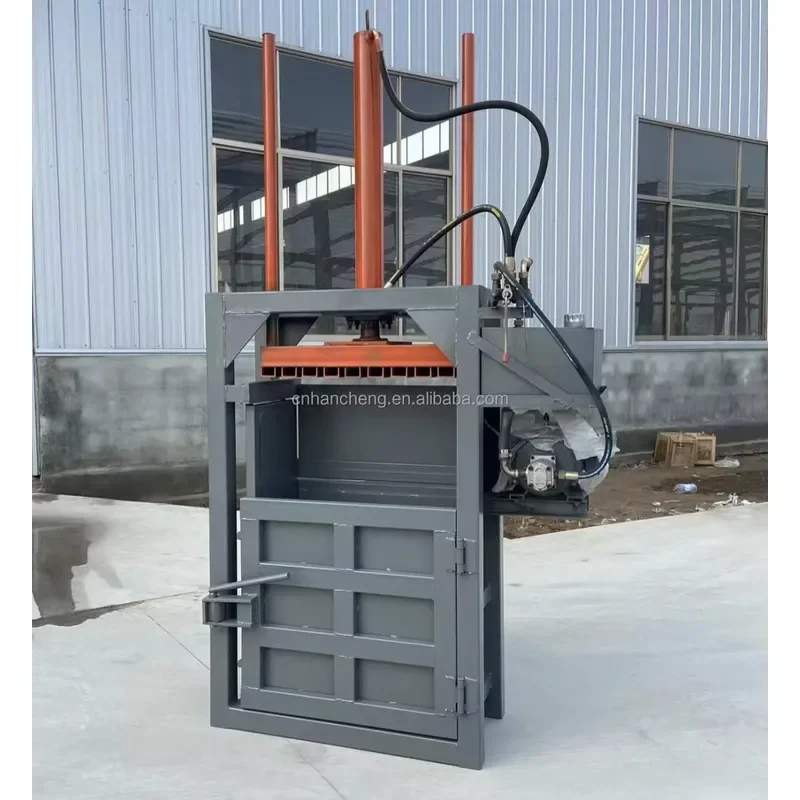 Recycling Machine 2026 Han Cheng Aluminum Cans Baler Compressing Machine Manual Wool Clothes Compactor Baling Machine Baler