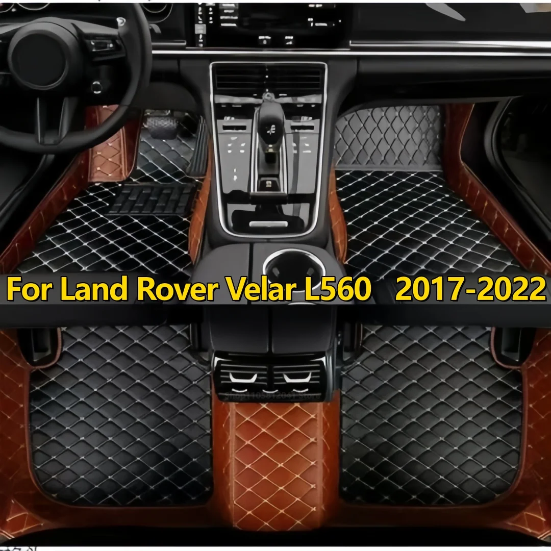 Car Floor Mats Fit For Land Rover Velar L560 2017 2018 2019 2020 2021 2022 Interior Details Accessories Artificial Leather