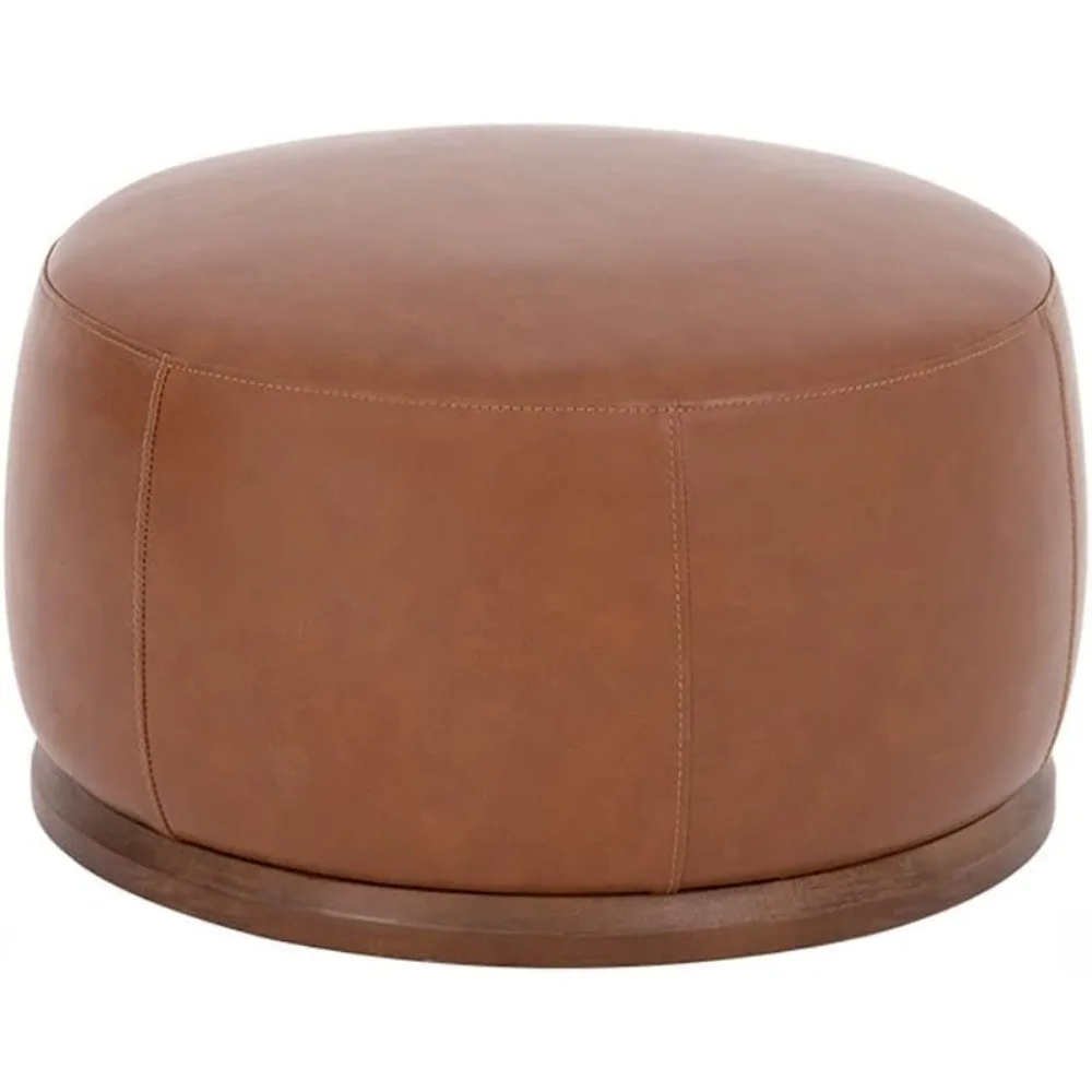 

Footstool Footrest PU Leather Footstool Footrest Foot Stool Ottoman Pouffe Padded,Footstools Poufs for Living Room Bedrooms
