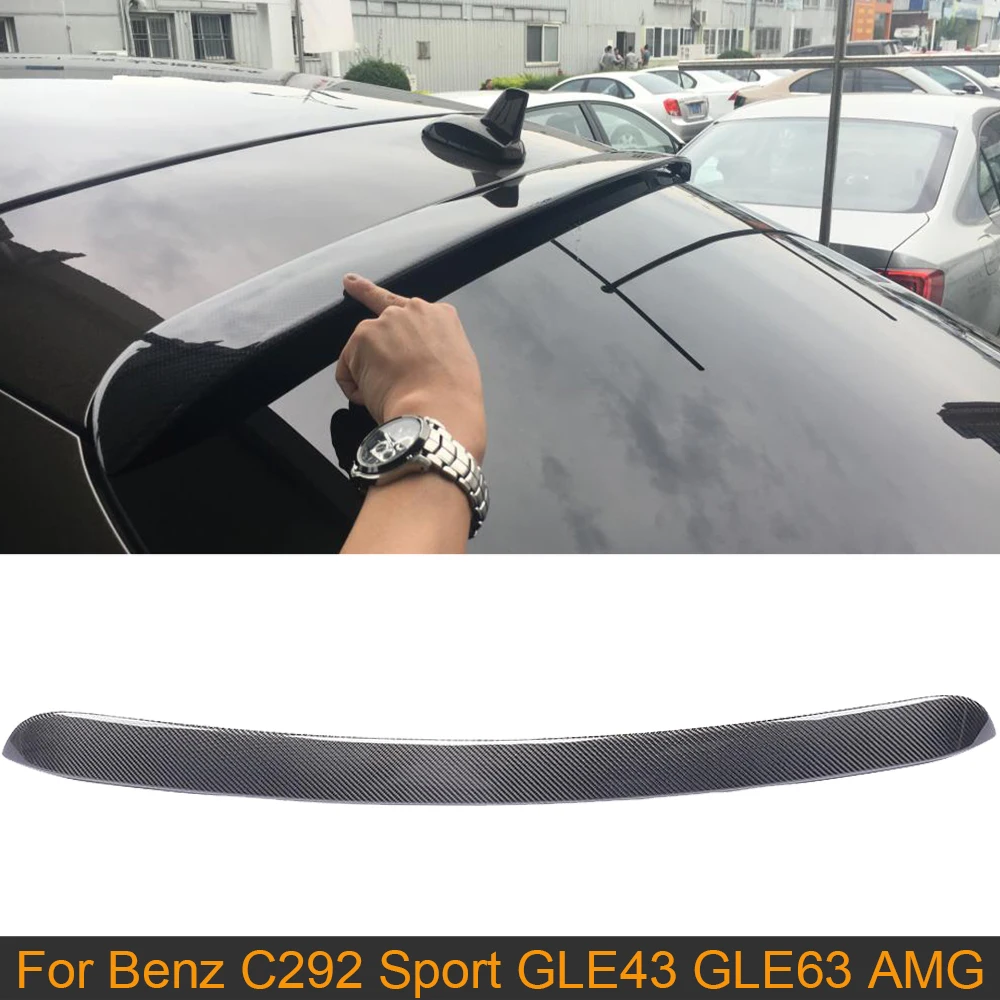 Carbon Fiber Rear Roof Spoiler For Mercedes Benz C292 Sport GLE43 GLE63 AMG Sedan 2015-2017 Car Rear Window Roof Wing Spoiler