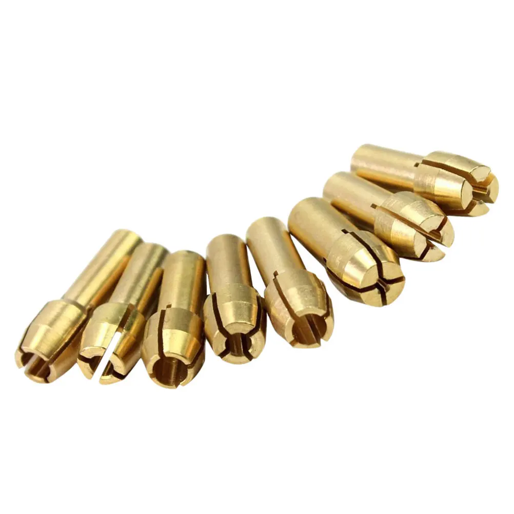 Pack de pinces en laiton, 8 pièces, 1mm 1.6mm 2.3mm 3.2mm, accessoires d'outils rotatifs durables compatibles avec le matériel de loisirs pour la maison