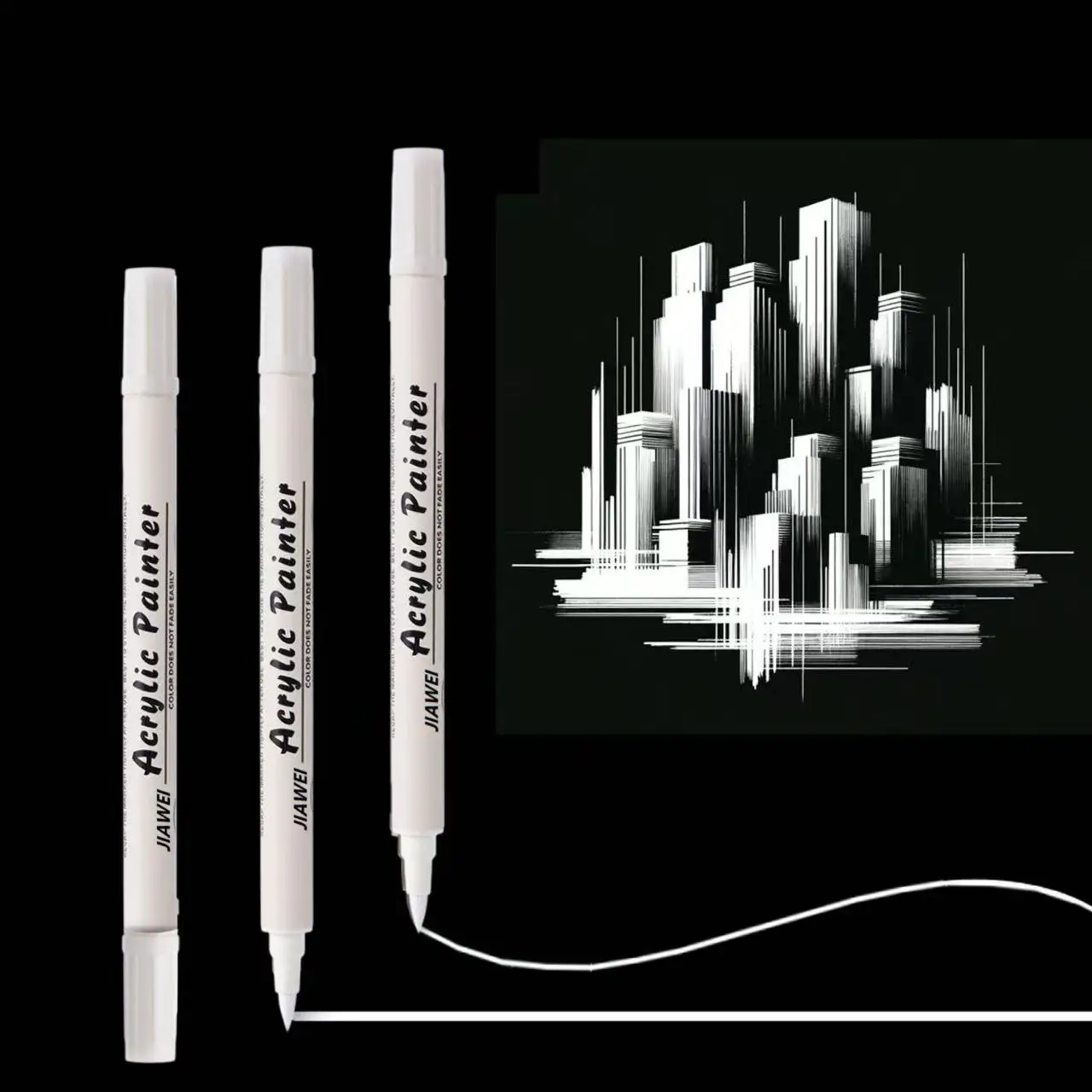 3/5pcs Acrylic Paint Marker Pens - Waterproof & Quick-Drying, Ideal for DIY Crafts, Resin Art, Scrapbooking & Office Projects