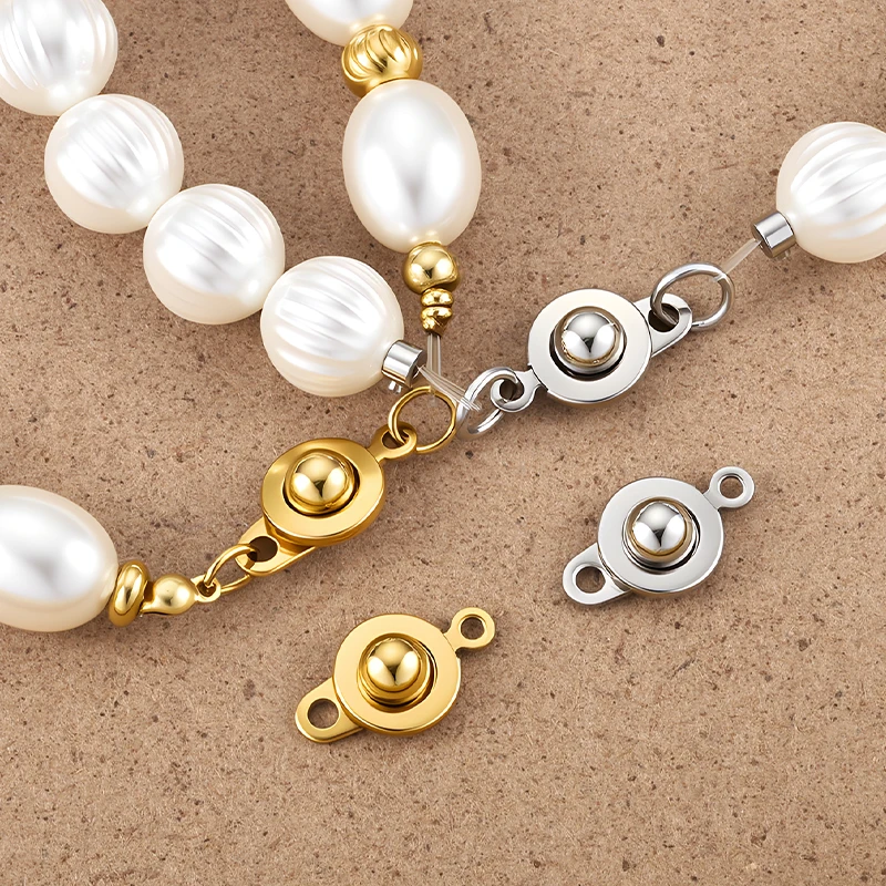 

Подвески из нержавеющей стали, застежка-кнопка, соединительная застежка для DIY ожерелья, браслета, принадлежности для рукоделия, ювелирные аксессуары