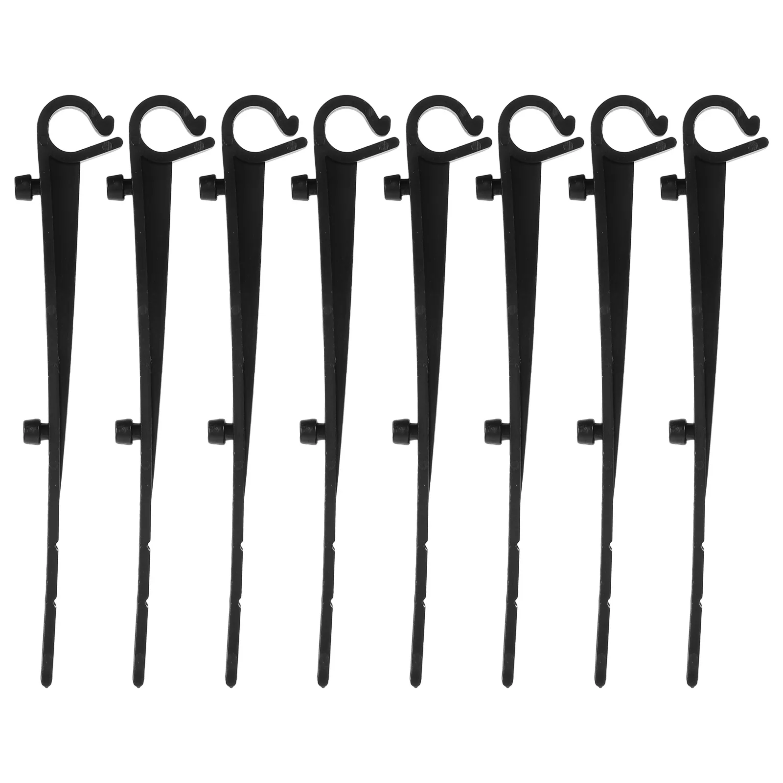 20pcs Filter Retaining Clips Black Straight Hook for Gutter Guard Mesh Screen Bracket Support Gutters Accessories