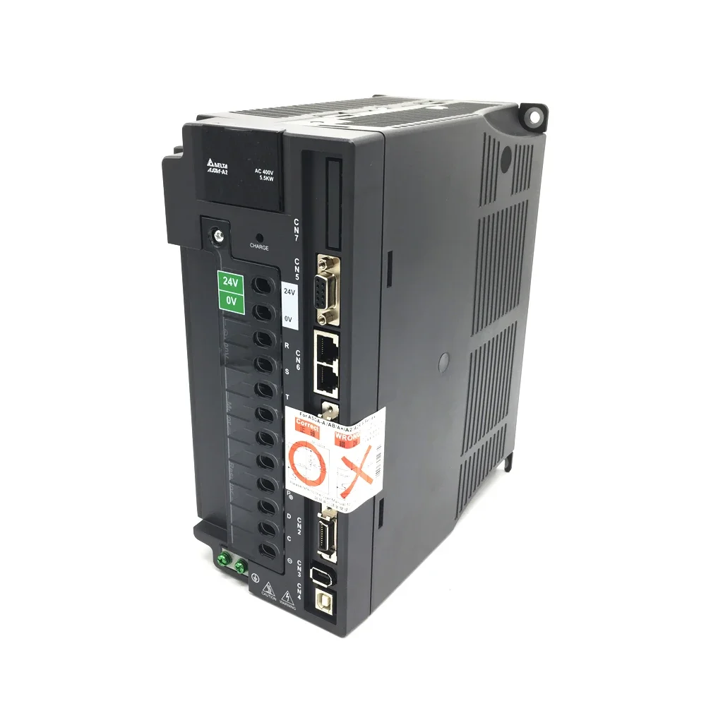 4.5KW Delta 400V AC Kit de controlador de servomotor serie A2 28,65 Nm ASD-A2-4543-M + ECMA-L11845RS alta inercia CANopen RS-485 24VDC