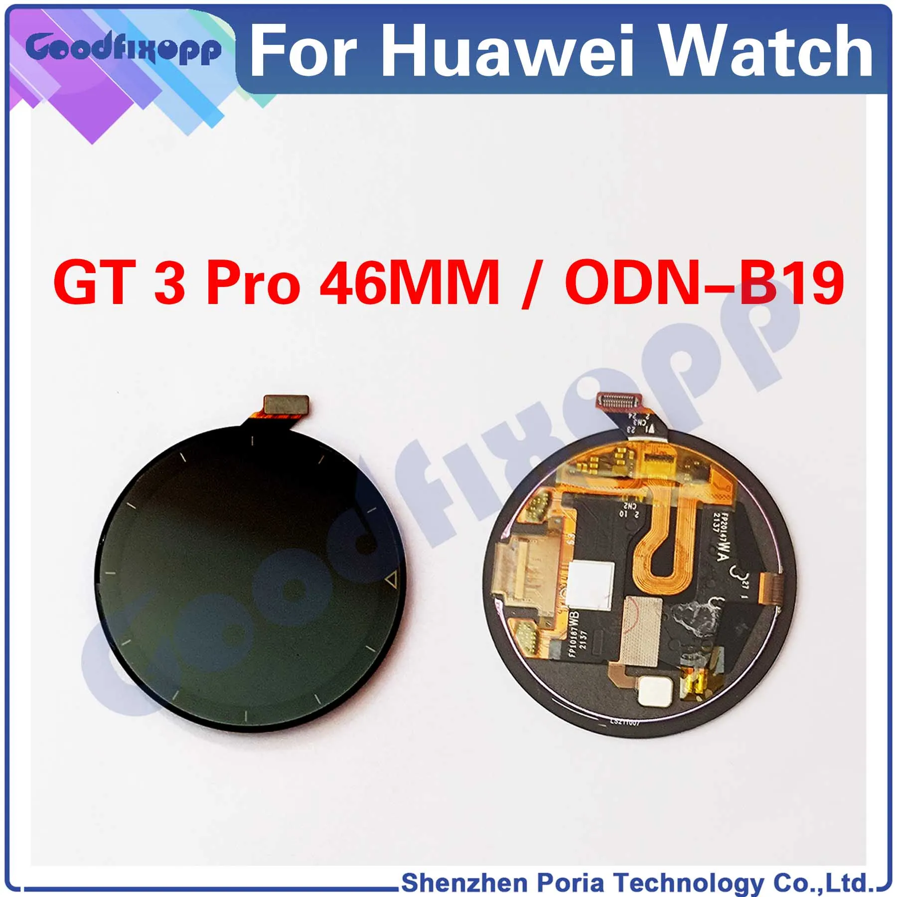 For Huawei Watch GT 3 Pro 46MM ODN-B19 LCD DIsplay Touch Screen Digitizer Assembly For GT3Pro Replacement