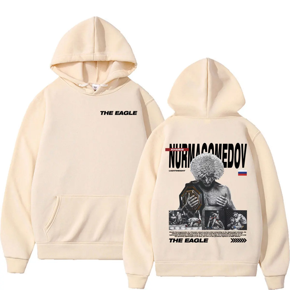 Khabib Nurmagomedov The Eagle Merch Sweatshirt Herren Damen Gewalt Ästhetische Gothic Hoodies Hochwertiger Fleece Hoodie Streetwear – Detail 6