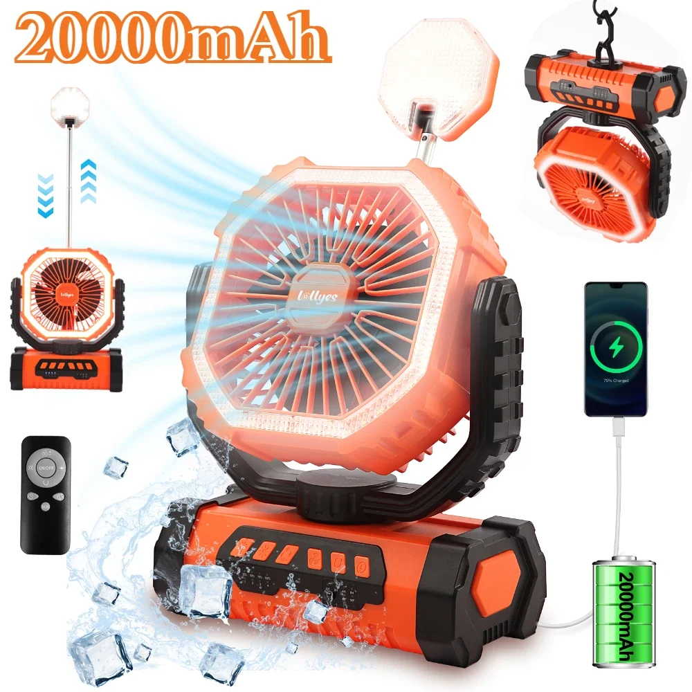 

Портативный вентилятор для кемпинга с зарядкой через USB, светодиодной подсветкой и подвесным крючком, три уровня яркости для палатки, путешествий, отключения электроэнергии, урагана