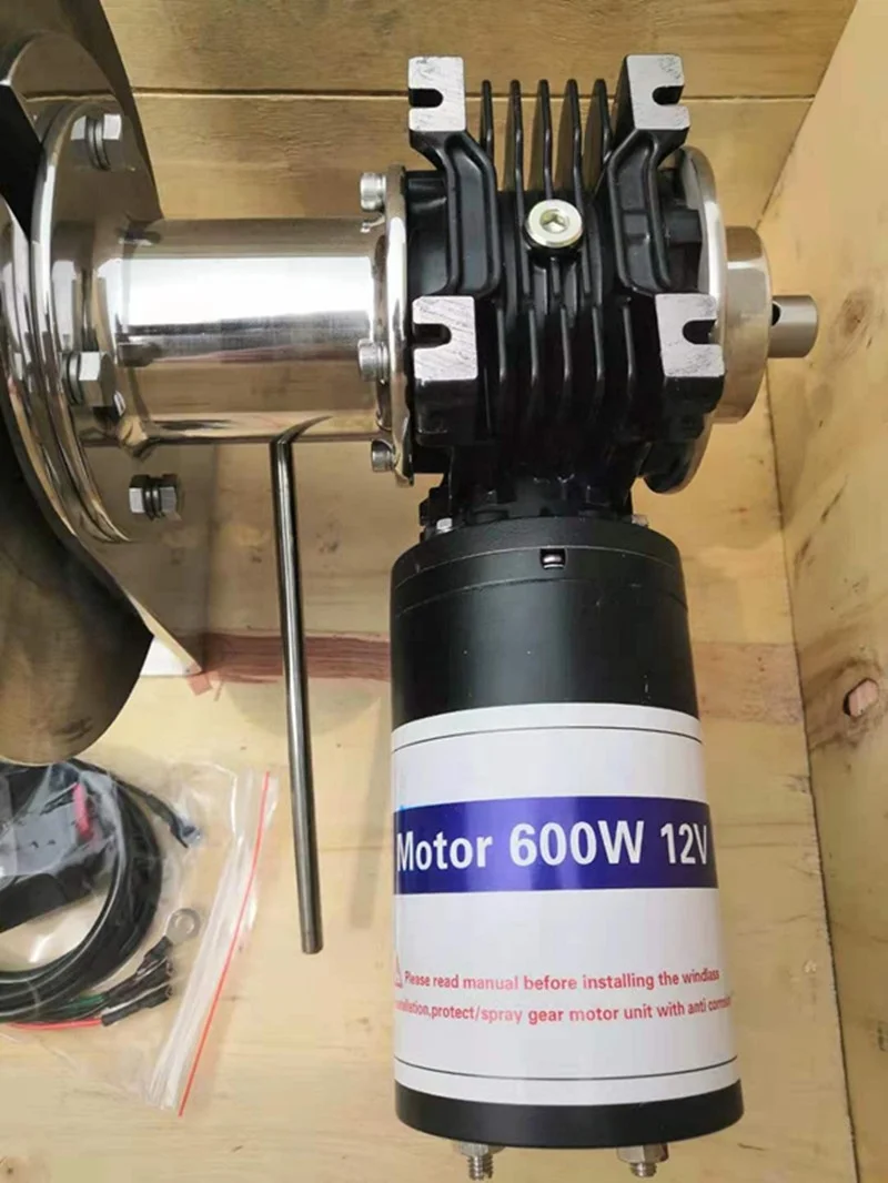 High Mirror Polish 12V 24V 400W 600W 800W 1000W 1200W 1600W Stainless Steel Drum  Anchor Winch Windlass Marine Boat Yacht