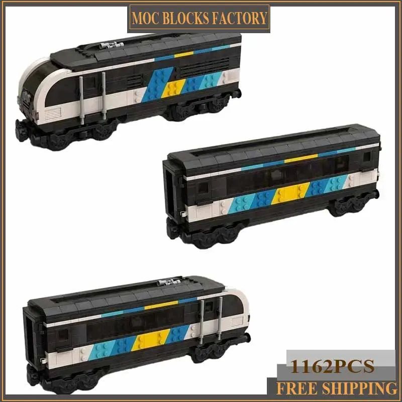 Brightline Control Car Model Moc Building Bricks Locomotive Train Technology Modular Blocks Gift Christmas Toy DIY Sets Assembly