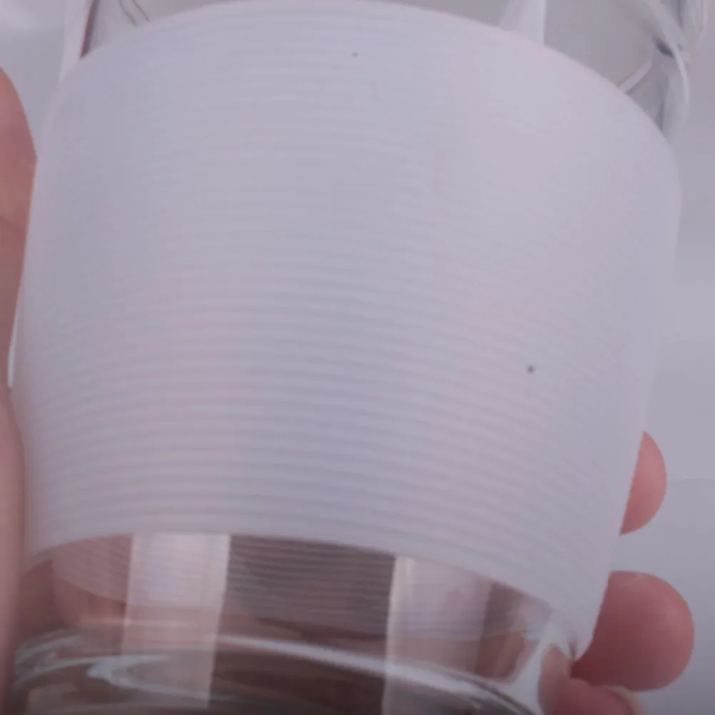 10Pcs High Quality Silicone Drink Sleeve Non Slip Thermal Insulating Protector for Glass Plastic Cups Mugs Cold Hot Beverages