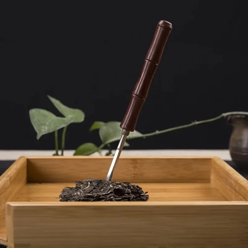 Pu'er Tea Knife Handmade Tea Cone Solid Wood Ebony Bamboo Joint Tea Needle Tea Knife Tea Ceremony Kungfu Tea Accessories