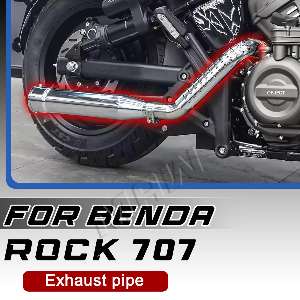 

Dual Exhaust Full System for BENDA ROCK 707 Left & Right Outlet Retro Deep Mellow Sound Modified Parts