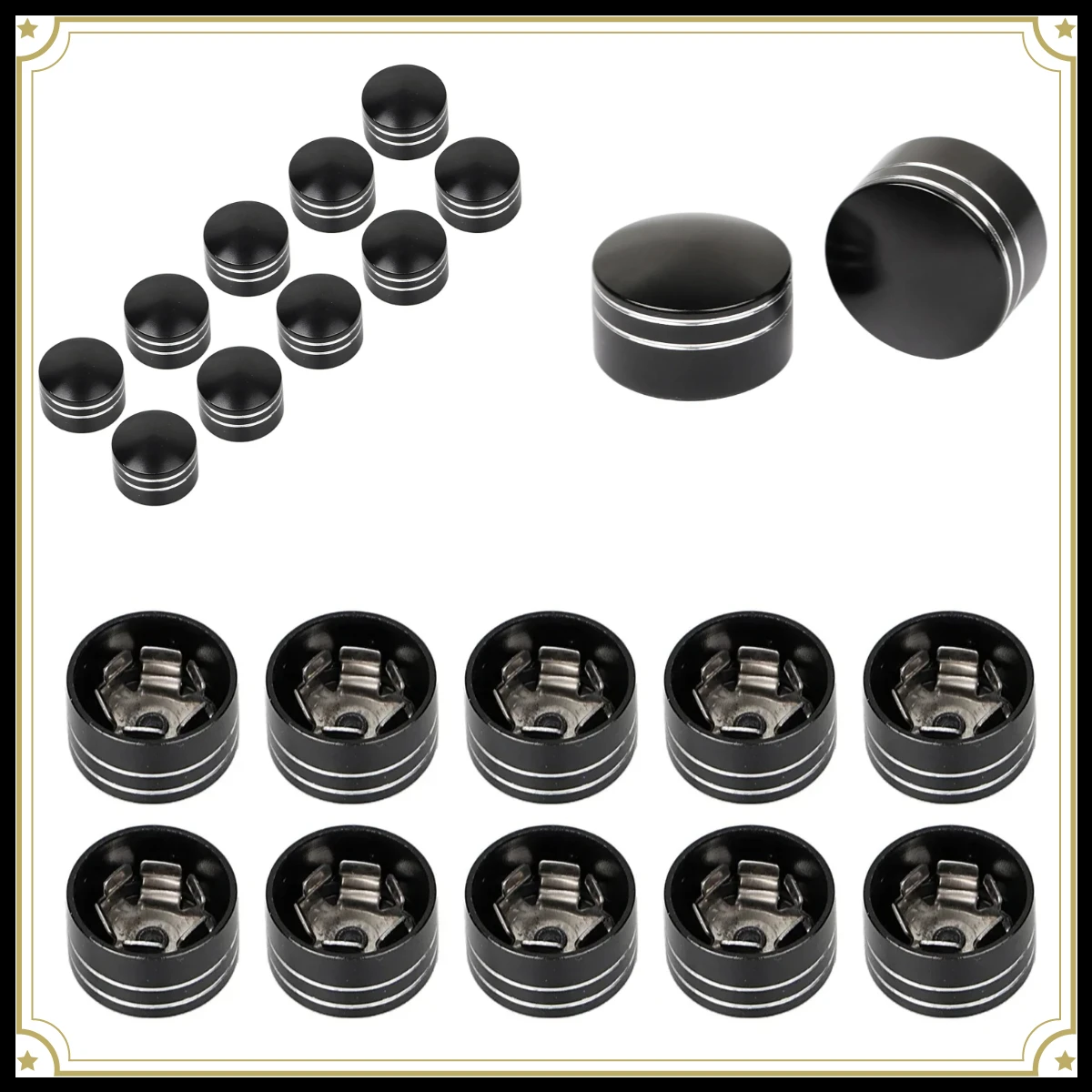 10X 7.5mm-10mm Black CNC Motorcycle Engine Bolts Cover Caps For Harley Electra Street Road Glide King Softail Sportster Honda
