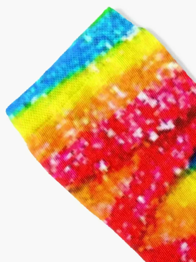 Rainbow Candy Socks Thermal man winter funny gifts custom sports sheer Women Socks Men's