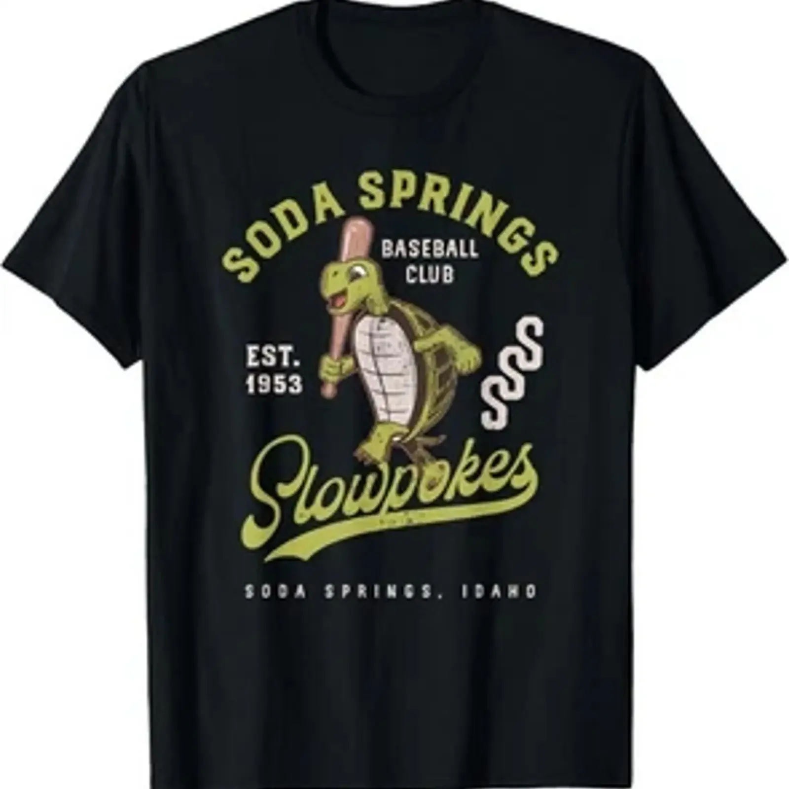 Soda Springs Slowpokes Retro Minor League Baseball Team T Shirt vintage Washed designer clothes Stretched homme Unisex