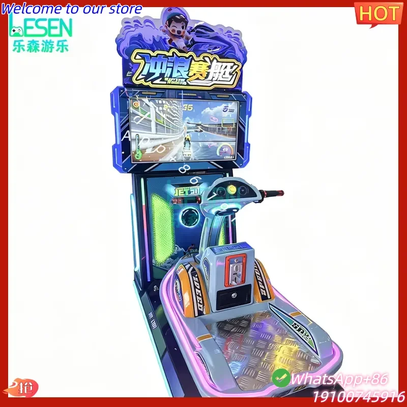 2026Hot Coin-Operated Arcade Kiddie Ride Game Machine Surfing Driving Racing Surf Rowing Simulator Children's Surfing Game