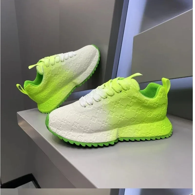 

Thick Sole Pu Leather Breathable Running Footwear 2025 Autumn New Men Casual Shoes Fashion and Comfortable Four Season Anti slip