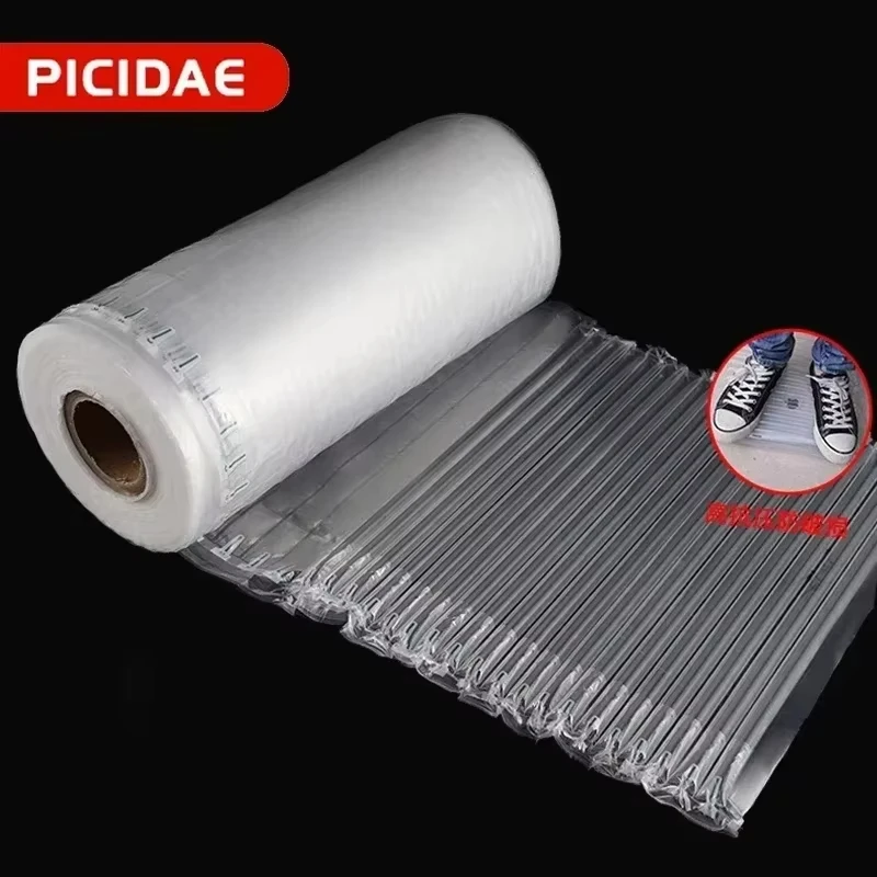50M Air Column Bag Roll Express Packaging Inflatable Thickening Packaging Film Buffer Shock-proof Anti-fall Airbag Bubble Column